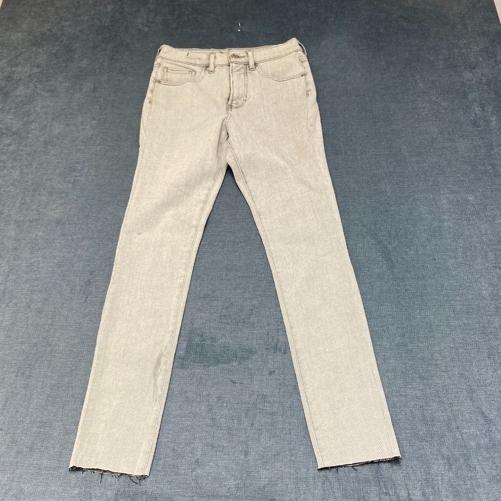 Express Cropped Jeans Womens 0L 26x26.5 Gray Denim High Rise Outdoor Skinny Leg